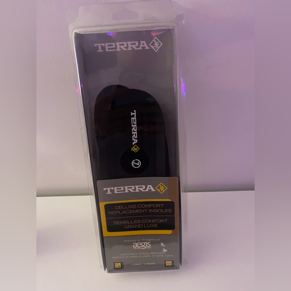 New- Terra Black Deluxe Comfort Replacement Insoles